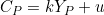 C_P = k Y_P + u