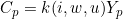 C_p = k(i,w,u)Y_p