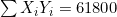\sum X_iY_i = 61800