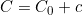 C = C_0 + c