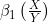 \beta_1 \left(\frac{X}{Y}\right)