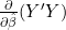 \frac{\partial}{\partial\hat{\beta}}(Y'Y)