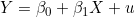 Y = \beta_0 + \beta_1 X + u