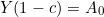 \[Y(1-c) = A_0\]