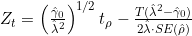 Z_t=\left(\frac{\hat\gamma_0}{\hat\lambda^2}\right)^{1/2}t_\rho-\frac{T(\hat\lambda^2-\hat\gamma_0)}{2\hat\lambda\cdot SE(\hat\rho)}