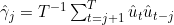\hat\gamma_j=T^{-1}\sum_{t=j+1}^{T}\hat u_t\hat u_{t-j}