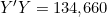 Y'Y = 134{,}660