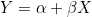 Y = \alpha + \beta X