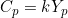 C_p = kY_p