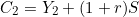\[C_2 = Y_2 + (1+r)S\]