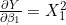 \frac{\partial Y}{\partial \beta_1} = X_1^2