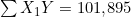 \sum X_1Y = 101{,}895