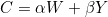 \[C = \alpha W + \beta Y\]