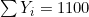 \sum Y_i = 1100