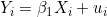 Y_i = \beta_1 X_i + u_i