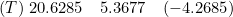 (T) \; 20.6285 \quad 5.3677 \quad (-4.2685)