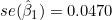 se(\hat{\beta}_1) = 0.0470