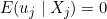 E(u_j \mid X_j) = 0