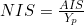 NIS = \frac{AIS}{Y_p}