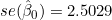 se(\hat{\beta}_0) = 2.5029