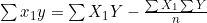 \sum x_1 y = \sum X_1 Y - \frac{\sum X_1 \sum Y}{n}