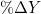\%\Delta Y
