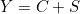 Y = C + S