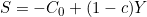 S = -C_0 + (1 - c)Y