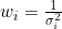 w_i=\frac{1}{\sigma_i^2}