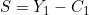 S = Y_1 - C_1