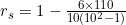 r_s = 1 - \frac{6 \times 110}{10(10^2-1)}