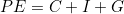 PE = C + I + G