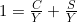 1 = \frac{C}{Y} + \frac{S}{Y}