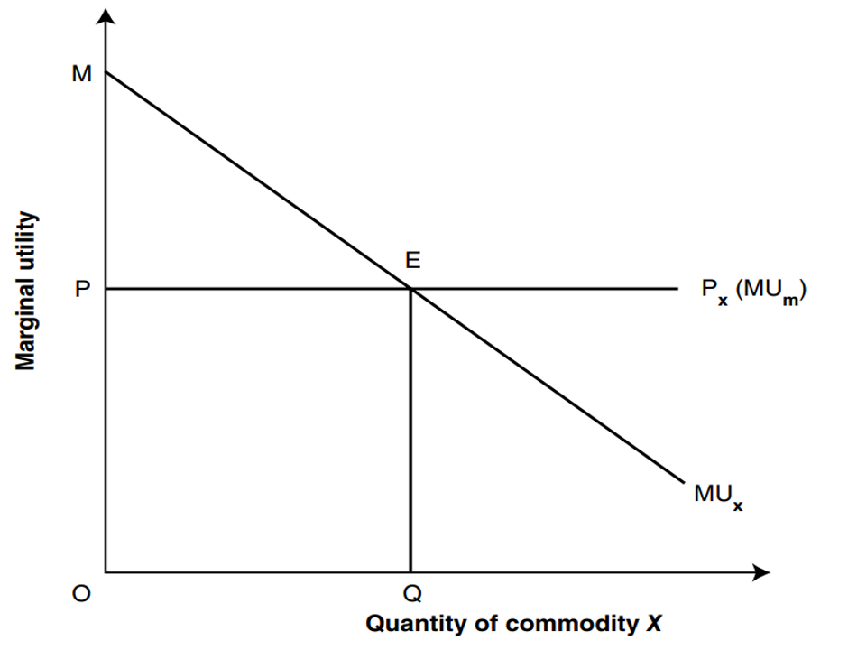 Consumer’s Equilibrium One Commodity Case